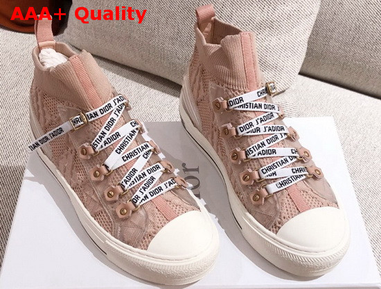 Dior Walk n Dior Sneaker in Nude Technical Mesh with Cannage Embroidery Replica