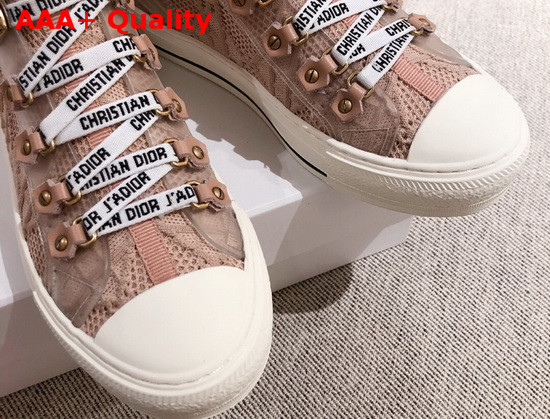 Dior Walk n Dior Sneaker in Nude Technical Mesh with Cannage Embroidery Replica