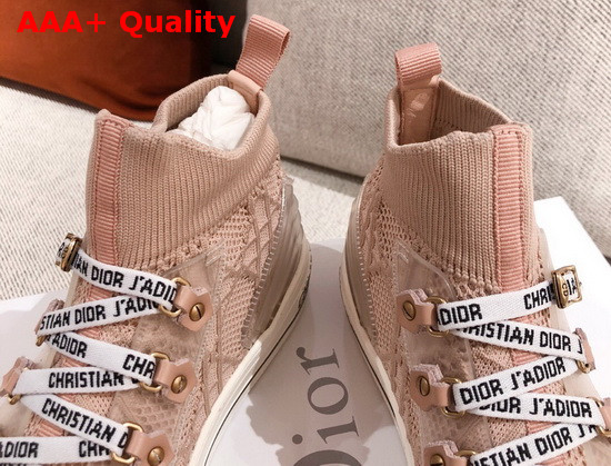 Dior Walk n Dior Sneaker in Nude Technical Mesh with Cannage Embroidery Replica