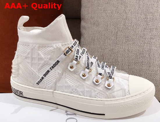 Dior Walk n Dior Sneaker in White Technical Mesh with Cannage Embroidery Replica