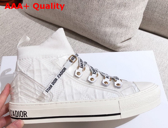 Dior Walk n Dior Sneaker in White Technical Mesh with Cannage Embroidery Replica