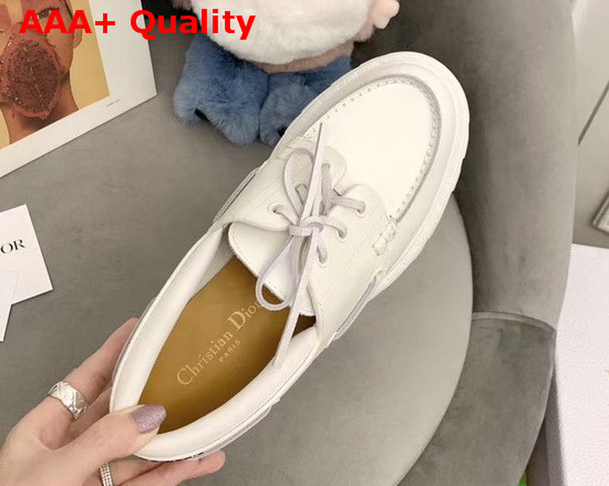 Dior Walker Boat Shoe Off White Rubber and Calfskin Replica