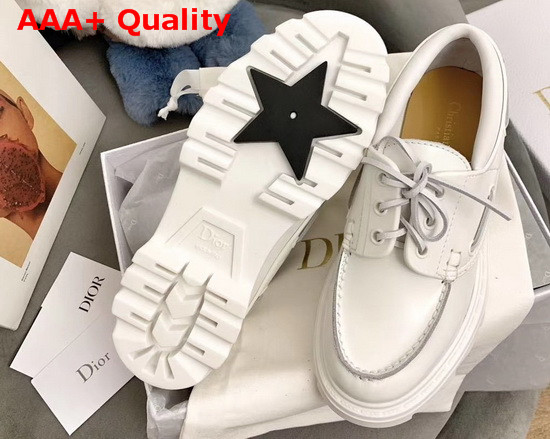 Dior Walker Boat Shoe Off White Rubber and Calfskin Replica