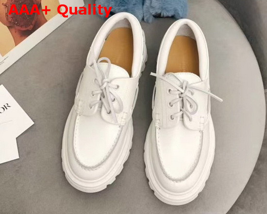 Dior Walker Boat Shoe Off White Rubber and Calfskin Replica