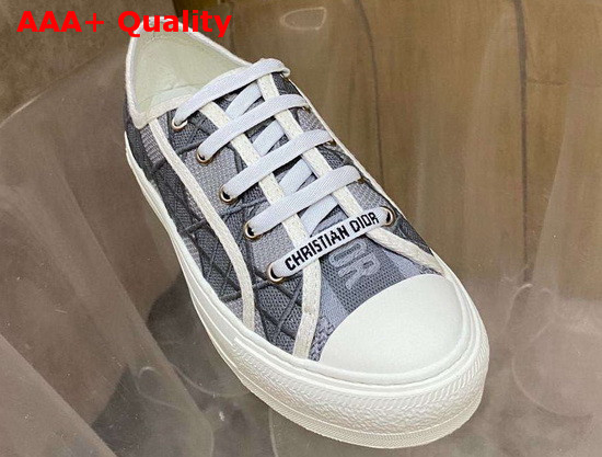 Dior WalknDior Sneaker Gray Denim with Cannage Embroidery Replica