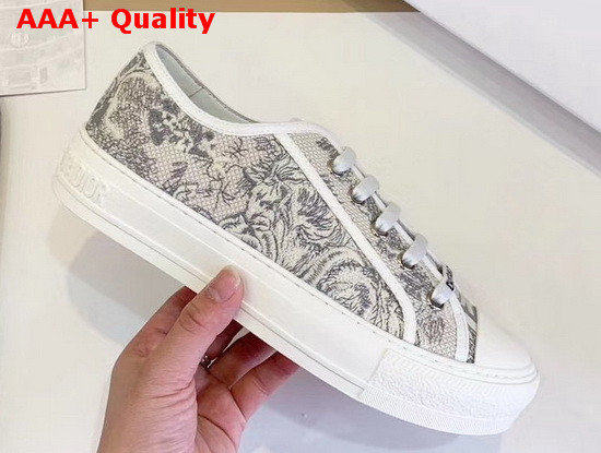 Dior WalknDior Sneaker Gray Toile De Jouy Embroidery Replica