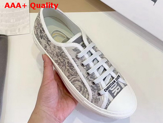 Dior WalknDior Sneaker Gray Toile De Jouy Embroidery Replica