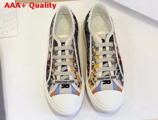 Dior WalknDior Sneaker Multicolor Toile De Jour Embroidery Replica