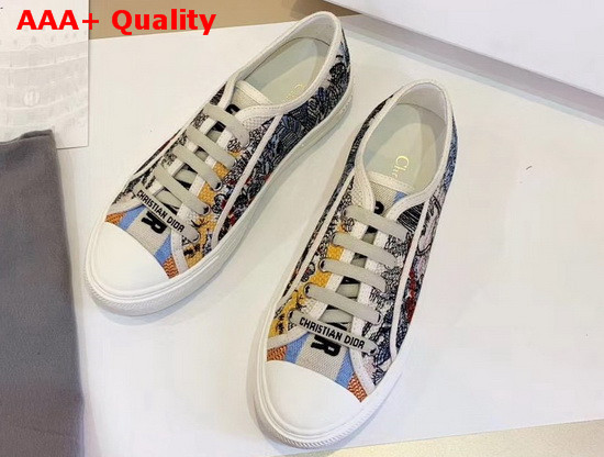 Dior WalknDior Sneaker Multicolor Toile De Jour Embroidery Replica