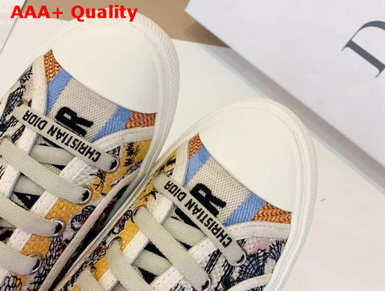 Dior WalknDior Sneaker Multicolor Toile De Jour Embroidery Replica