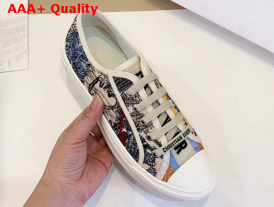 Dior WalknDior Sneaker Multicolor Toile De Jour Embroidery Replica