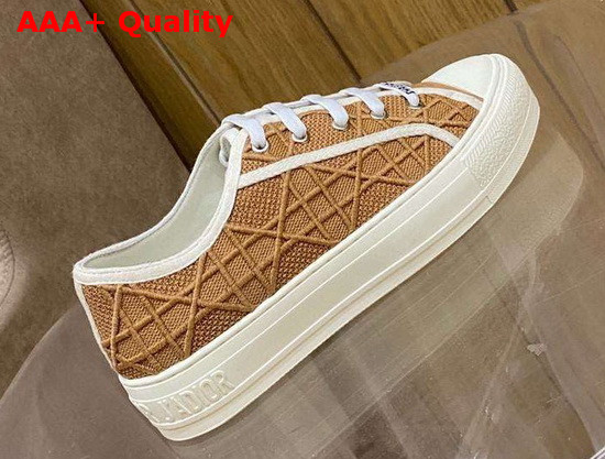 Dior WalknDior Sneaker Nude Denim with Cannage Embroidery Replica