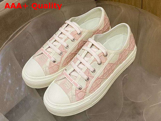 Dior WalknDior Sneaker Pink Denim with Cannage Embroidery Replica