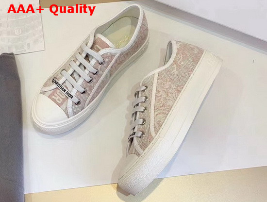 Dior WalknDior Sneaker Pink Multicolor Toile De Jouy Embroidery Replica