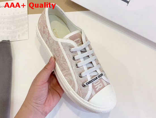 Dior WalknDior Sneaker Pink Multicolor Toile De Jouy Embroidery Replica