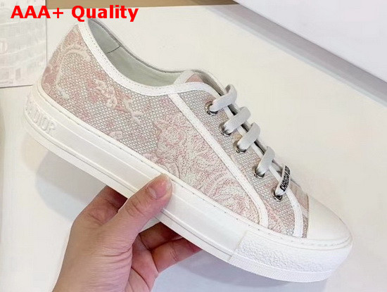 Dior WalknDior Sneaker Pink Multicolor Toile De Jouy Embroidery Replica