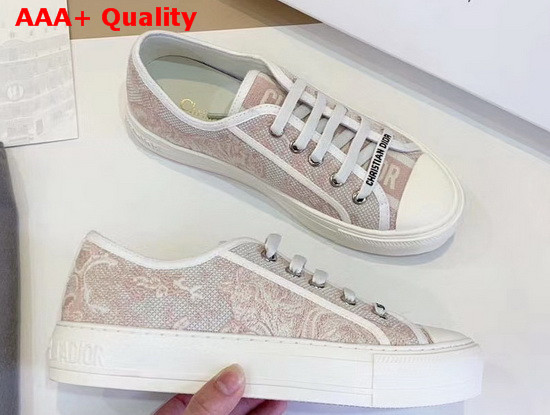 Dior WalknDior Sneaker Pink Multicolor Toile De Jouy Embroidery Replica