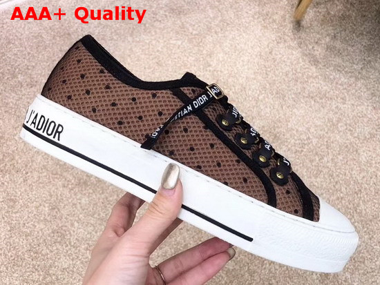 Dior WalknDior Sneaker in Plumetis and Nude Mesh Replica