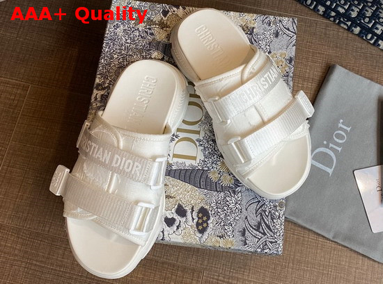 Dior White D Wander Camouflage Nylon Slide Replica