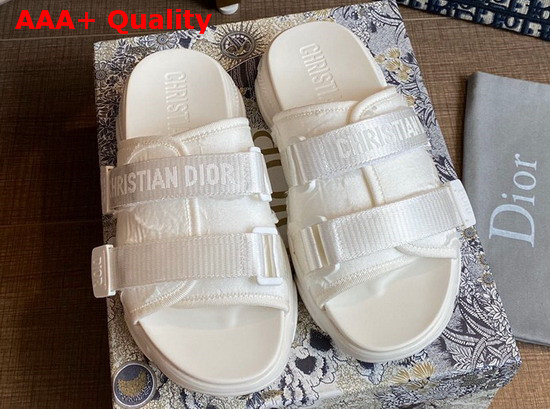 Dior White D Wander Camouflage Nylon Slide Replica