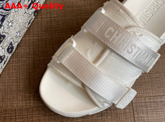 Dior White D Wander Camouflage Nylon Slide Replica