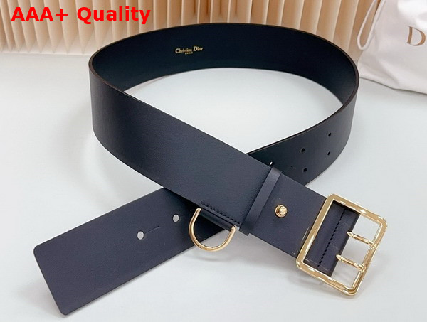 Dior Wide Belt in Black Calfskin Replica