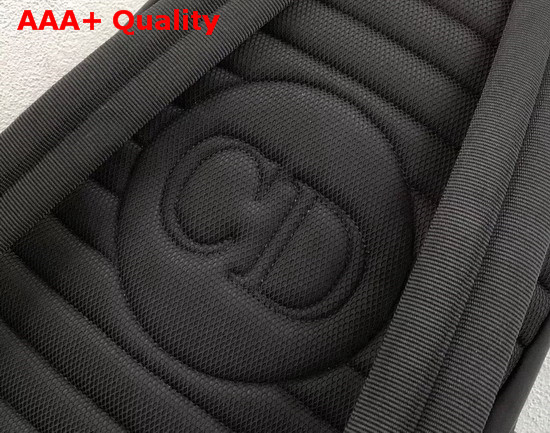 Dior X Kaws Black Nylon Backpack with Pink Dior Logo Replica