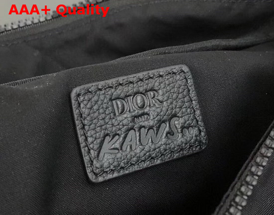 Dior X Kaws Black Nylon Belt Bag with White Dior Logo Replica