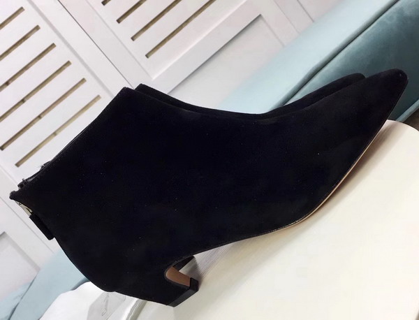 Dior Zip Up Ankle Boot in Black Suede Calfskin 4cm Heel For Sale