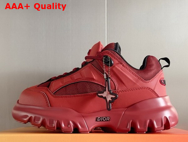 Dior and Lewis Hamilton Dior Snow Derby Shoe Limited and Numbered Edition Red Technical Mesh and Red Leather Effect Technical Fabric Replica