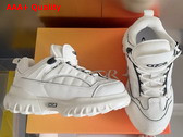 Dior and Lewis Hamilton Dior Snow Derby Shoe Limited and Numbered Edition White Technical Mesh and White Leather Effect Technical Fabric Replica