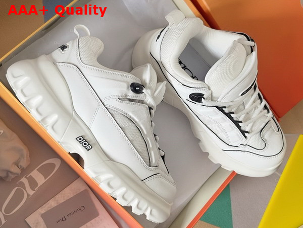 Dior and Lewis Hamilton Dior Snow Derby Shoe Limited and Numbered Edition White Technical Mesh and White Leather Effect Technical Fabric Replica