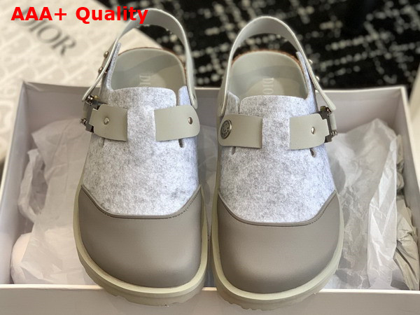 Dior by Birkenstock Milano Mule Dior Gray Felted Wool Replica