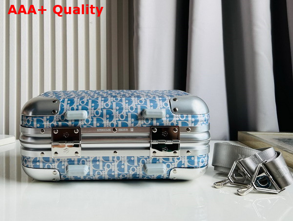 Dior x Rimowa Lock Case Blue Dior Oblique Replica