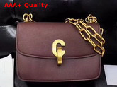 Dior21st Flap Bag in Burgundy Lambskin Replica