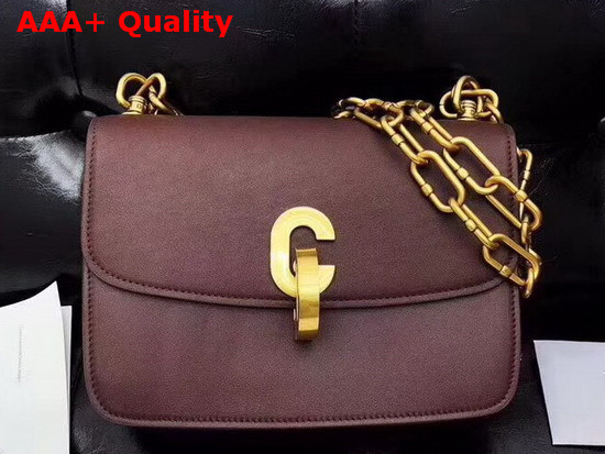 Dior21st Flap Bag in Burgundy Lambskin Replica