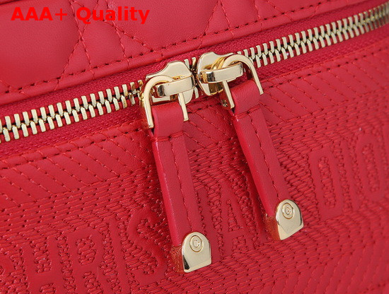 DiorTravel Vanity Case in Bright Red Cannage Lambskin Replica