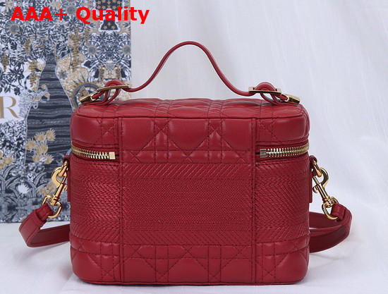 DiorTravel Vanity Case in Red Cannage Lambskin Replica