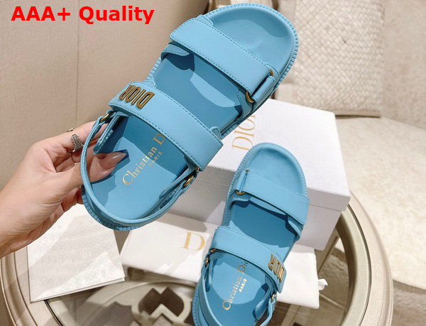 Dioract Sandal Conflower Blue Lambskin Replica