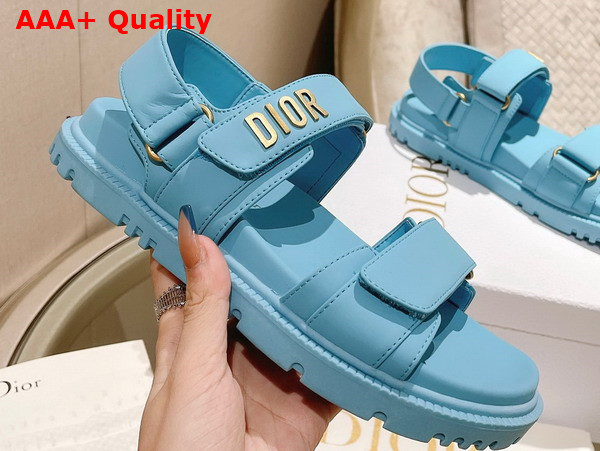 Dioract Sandal Conflower Blue Lambskin Replica