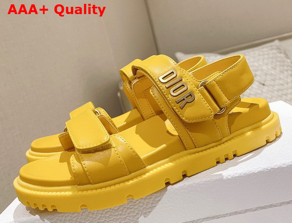 Dioract Sandal Mustard Yellow Lambskin Replica