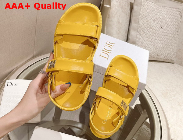 Dioract Sandal Mustard Yellow Lambskin Replica