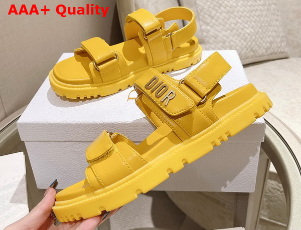 Dioract Sandal Mustard Yellow Lambskin Replica