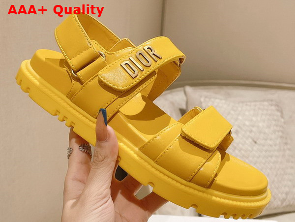 Dioract Sandal Mustard Yellow Lambskin Replica