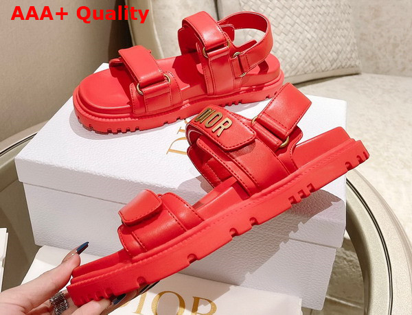 Dioract Sandal Red Lambskin Replica