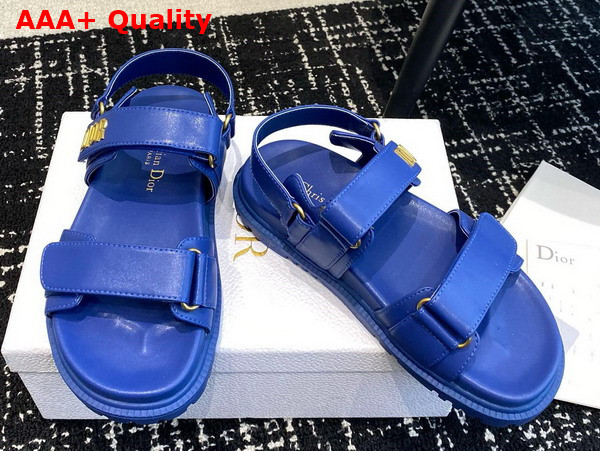 Dioract Sandal in Bright Blue Lambskin Replica