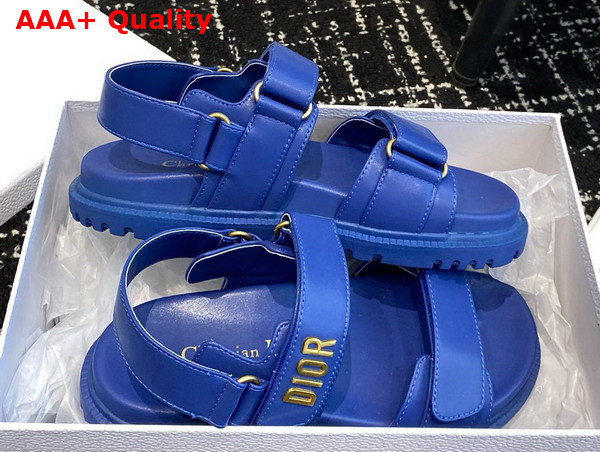 Dioract Sandal in Bright Blue Lambskin Replica