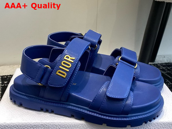 Dioract Sandal in Bright Blue Lambskin Replica