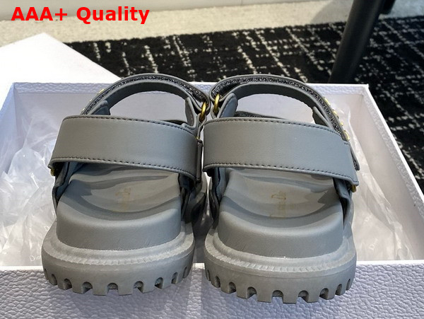 Dioract Sandal in Gray Lambskin Replica