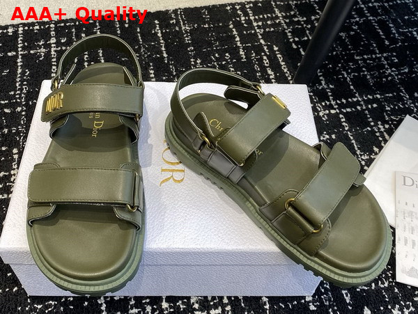 Dioract Sandal in Green Lambskin Replica